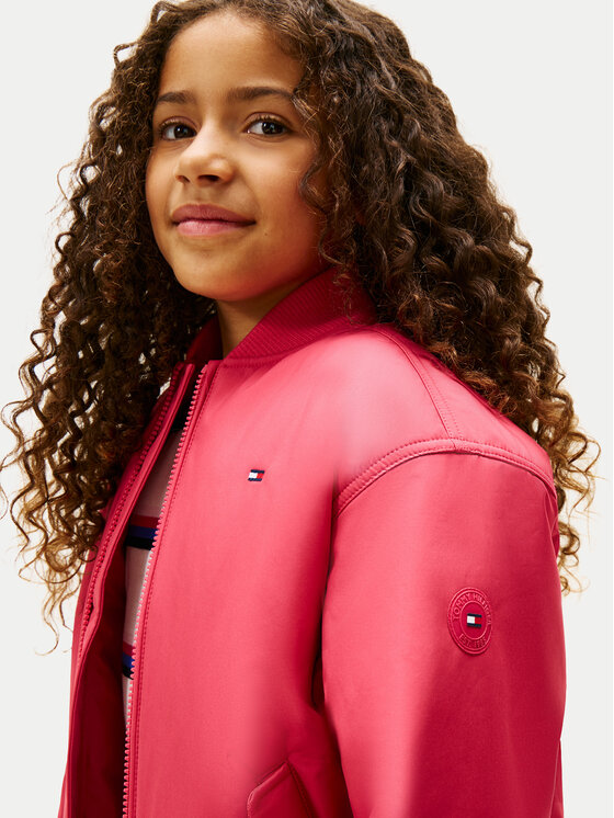 Tommy Hilfiger Tommy Hilfiger Bomber stila jaka KG0KG08927 Rozā Regular Fit