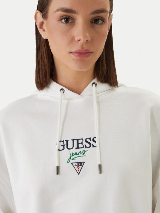 Guess Jeans Guess Jeans Bluza W6RQ00 K68I4 Biały Relaxed Fit