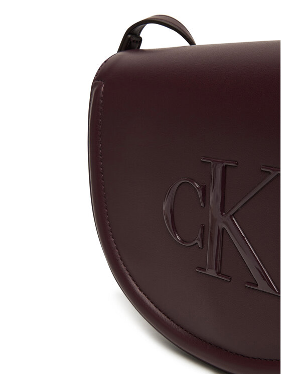 Calvin Klein Calvin Klein Táska Bold Ck Saddle Crossbody LV04F3221G Bordó