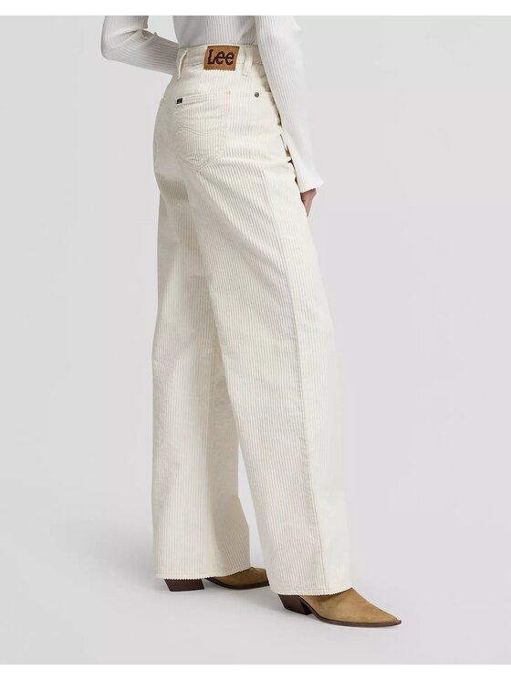 Lee Lee Jeansy STELLA Biały Wide Leg
