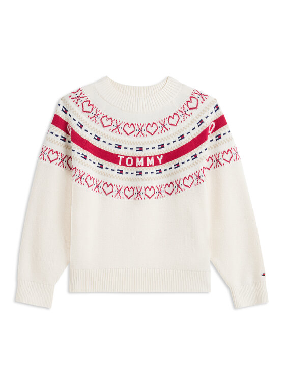Tommy Hilfiger Tommy Hilfiger Kampsun KG0KG09712 Kreemjas Regular Fit