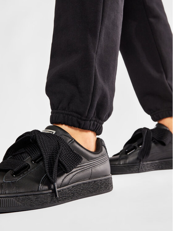 Puma basket heart bambino nero clearance