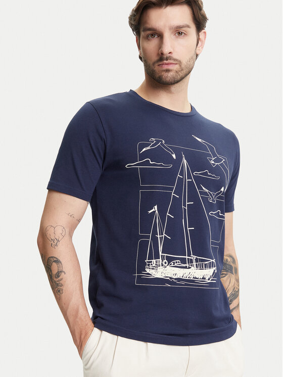 Ysabel Mora Ysabel Mora T-Shirt 90509 Granatowy Regular Fit