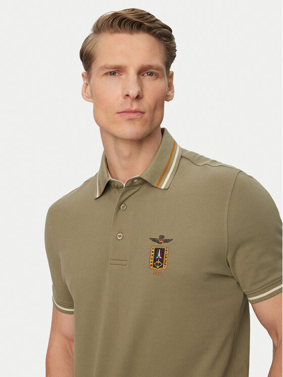 Aeronautica Militare Aeronautica Militare Polokošile 261PO1914UP00403 Zelená Regular Fit