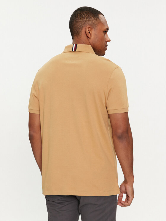 Tommy Hilfiger Tommy Hilfiger Polokošeľa Interlock MW0MW34783 Béžová Regular Fit