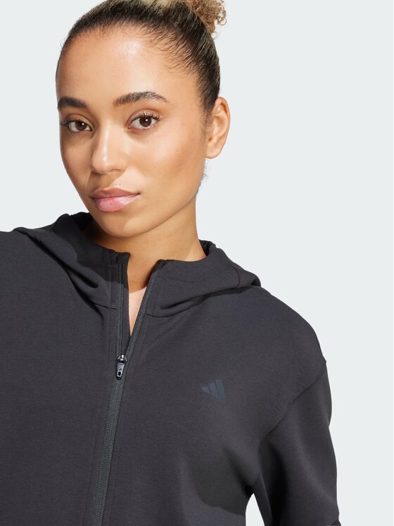 adidas adidas Bluza techniczna 140019 Czarny Loose Fit