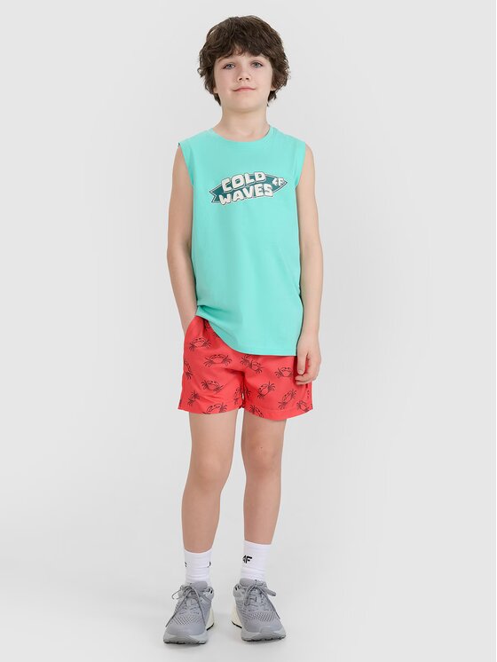 4F 4F Tank top 4FJWSS25TSLEM164-47S Zielony Regular Fit