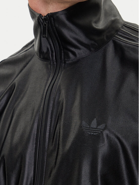adidas adidas Mikina Firebird Metallic JW5960 Černá Loose Fit