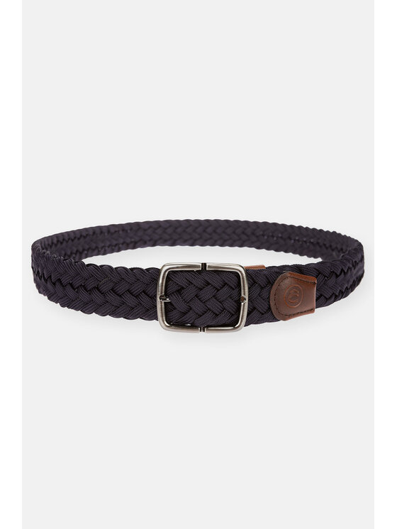 Lancerto Lancerto Pasek Męski Braid Granatowy