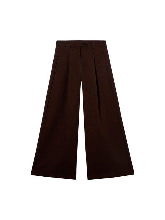 Oltre Oltre Pantaloni di tessuto P01UR009259N032 Marrone Baggy Fit