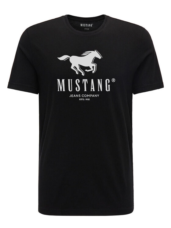 Mustang Mustang T-Shirt ALEX C PRINT Czarny Regular Fit
