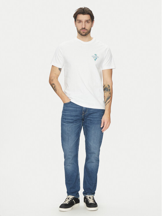Guess Jeans Guess Jeans T-krekls M5GI55 K8FQ4 Balts Regular Fit