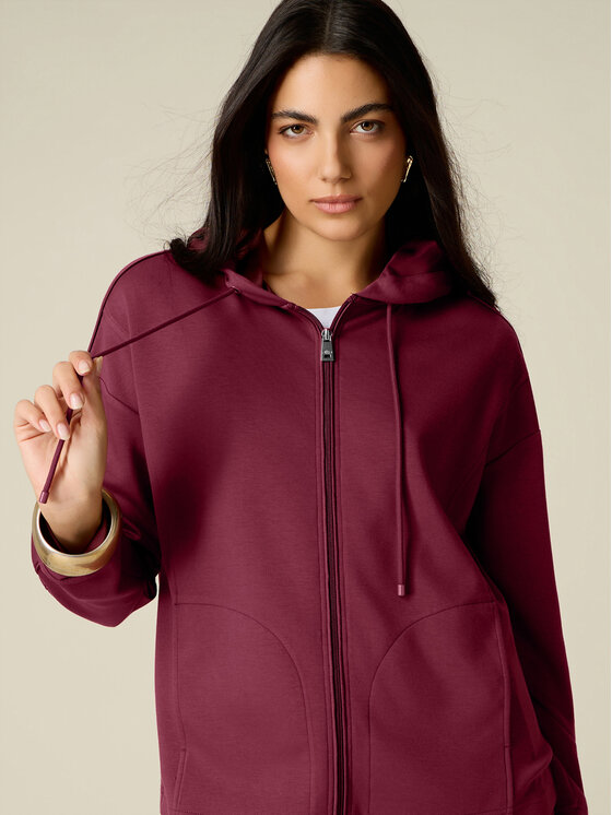 Oltre Oltre Bluza G880J004757N036 Bordowy Regular Fit