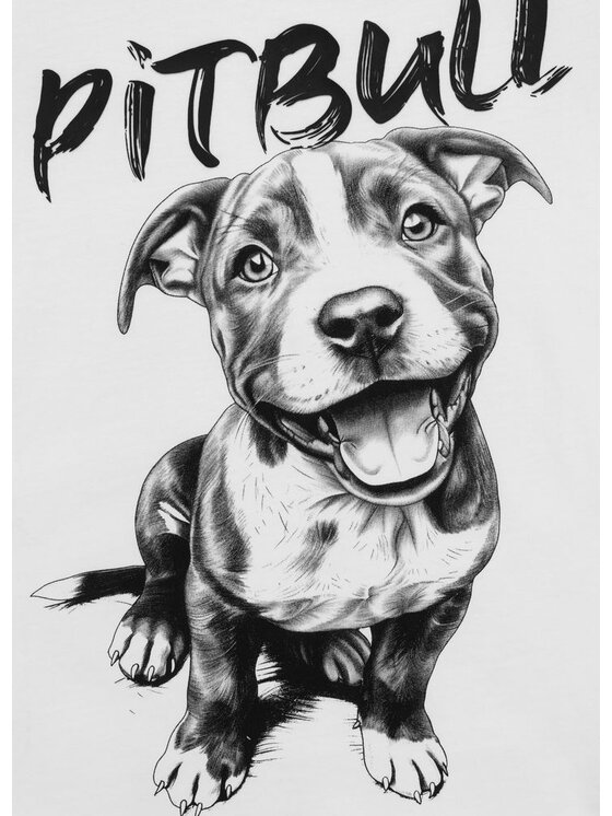 PITBULL PITBULL T-Shirt Koszulka damska PUPPY II XL Biały Regular Fit