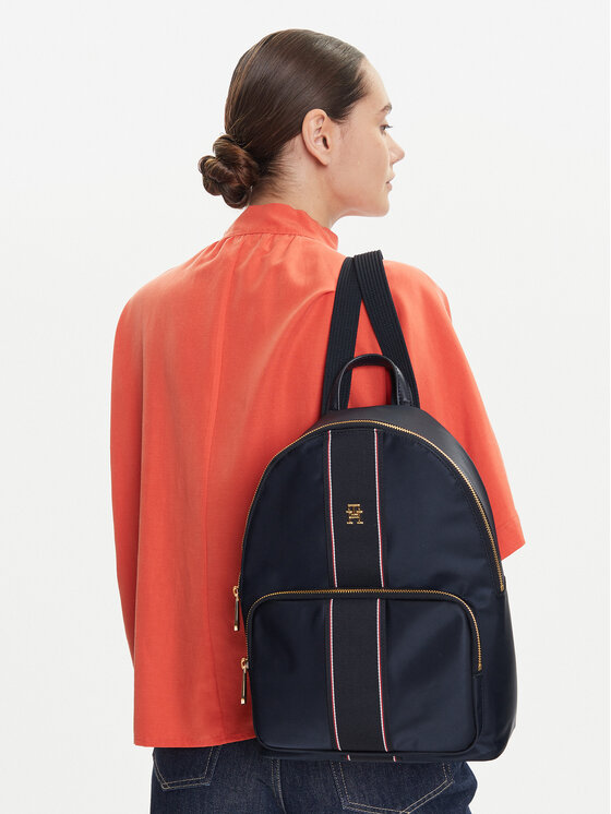 Tommy Hilfiger Tommy Hilfiger Ruksak Poppy Backpack Corp AW0AW17162 Tmavomodrá