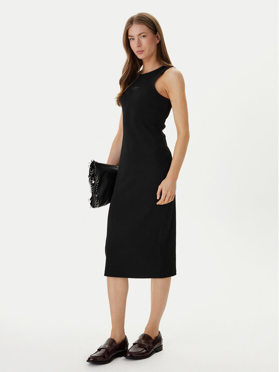 Calvin Klein Jeans Calvin Klein Jeans Kleid für den Alltag Monologo Baby LV047F242G Schwarz Slim Fit