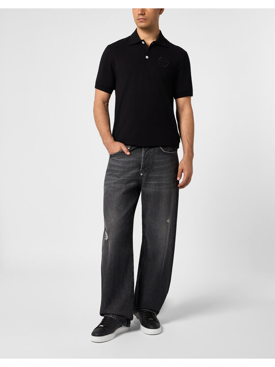 PHILIPP PLEIN PHILIPP PLEIN Polo 31301 Nero Slim Fit