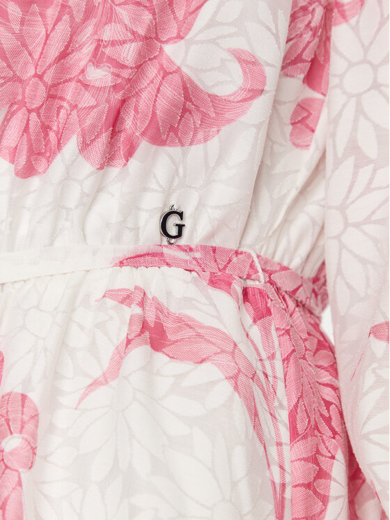 Guess Guess Koktel haljina W5GK07 WH4K2 Bijela Regular Fit