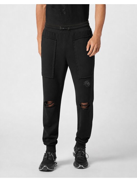 Plein Sport Plein Sport Teplákové nohavice 31544 Čierna Jogger Fit