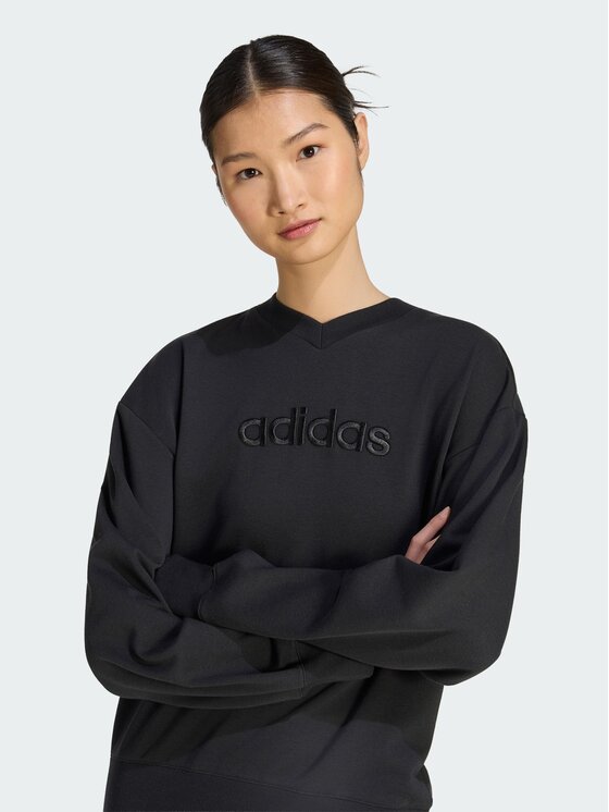 adidas adidas Sweatshirt Seasonal Essentials Stain V-Neck Sweatshirt KS2800 Schwarz Regular Fit