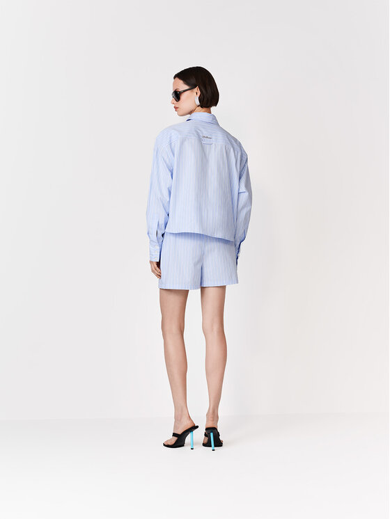 La Mania La Mania Szorty materiałowe BON BON Niebieski jasny Basic Fit