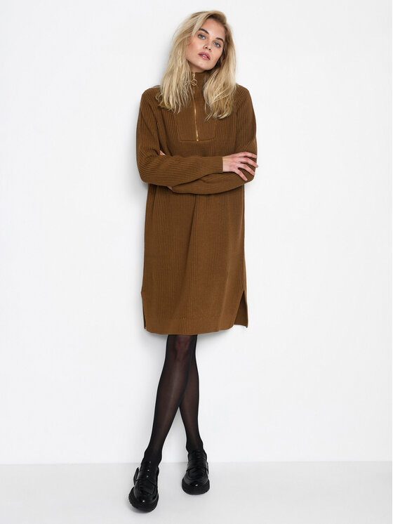 Kaffe Kaffe Strickkleid Lioa 10506885 Braun Regular Fit