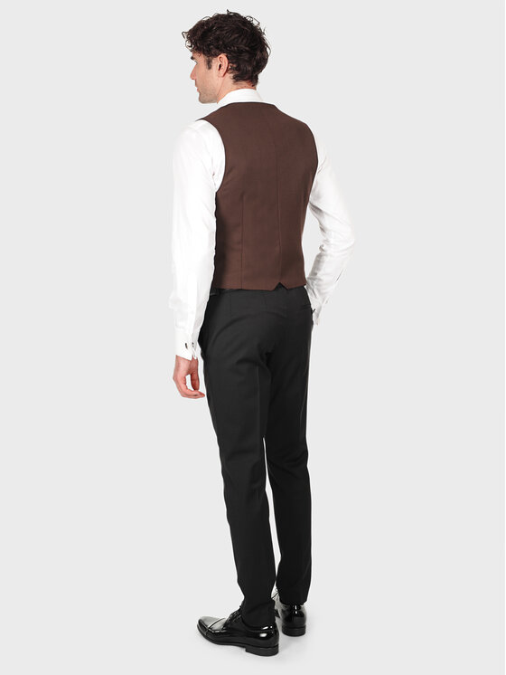 Evenemen Evenemen Kamizelka garniturowa Boston 21 Brązowy Slim Fit