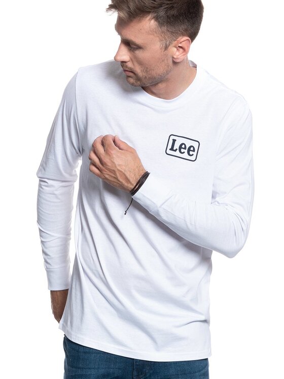 Lee Lee T-shirt LS STRIPE Bianco Regular Fit
