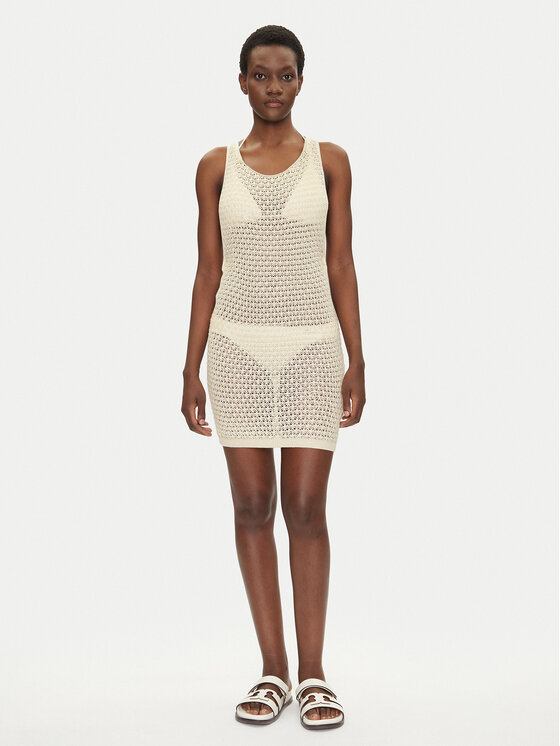 Guess Plážové šaty E5GK12 Z3N30 Écru Regular Fit