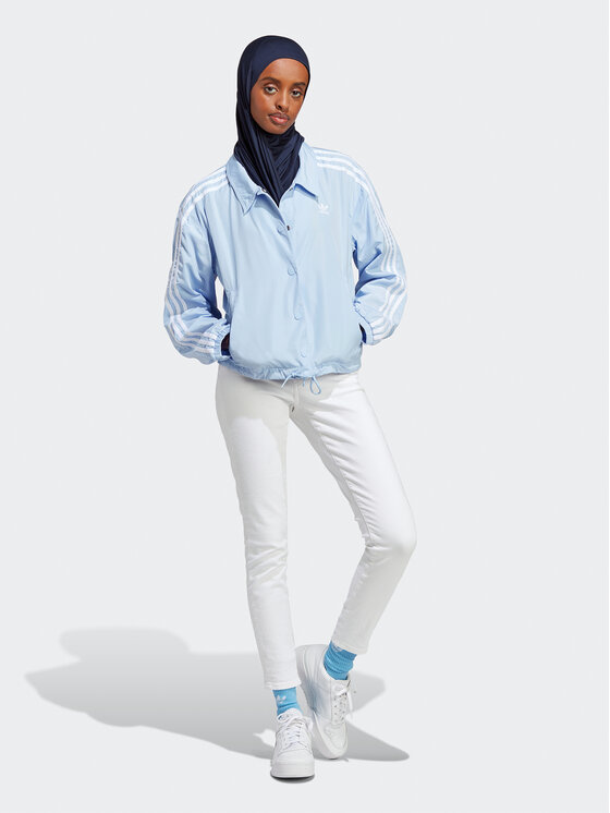 adidas adidas Átmeneti kabát Adicolor Classics 3-Stripes Coach Jacket IC5480 Kék Loose Fit