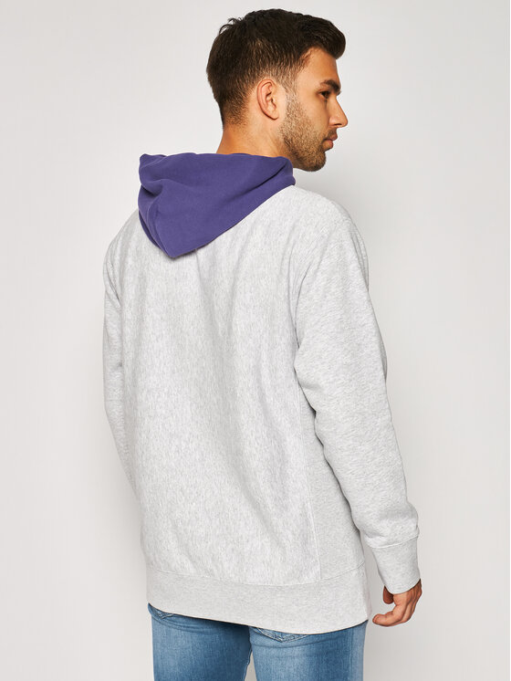 Felpa Contrast Hood Reverse Weave Hoodie 215164