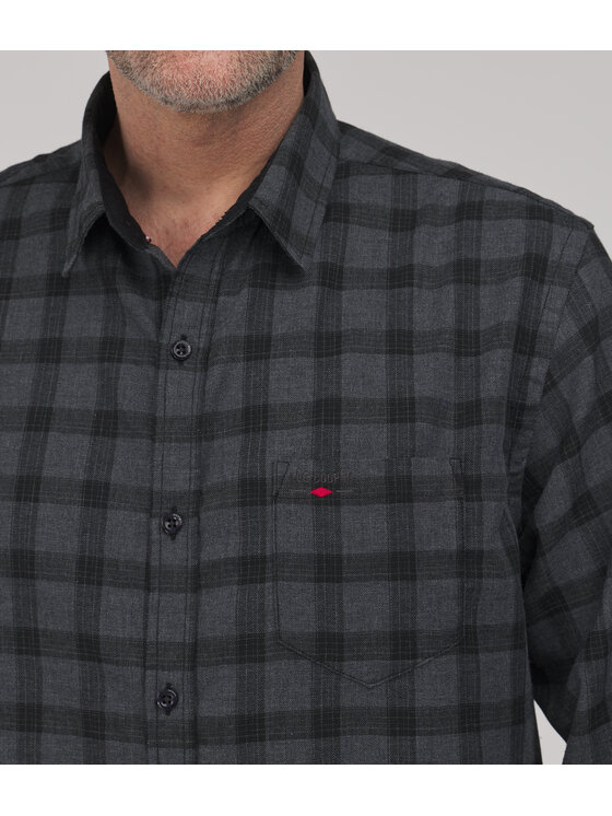 Lee Cooper Lee Cooper Koszula jeansowa WILL Szary ciemny Regular Fit