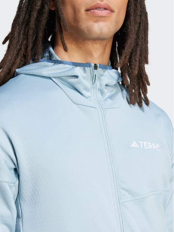 adidas adidas Bluza techniczna Terrex Xperior Climawarm Light Fleece Szary Slim Fit