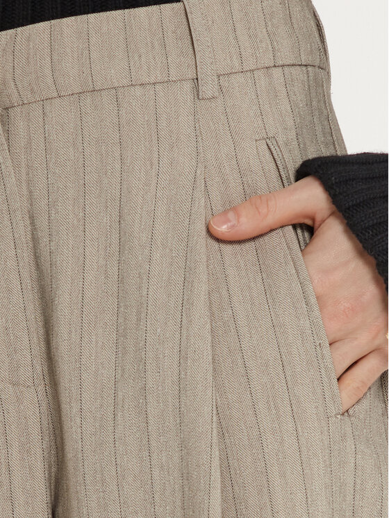 Vero Moda Vero Moda Medžiaginės kelnės Meli 10319631 Smėlio Straight Fit