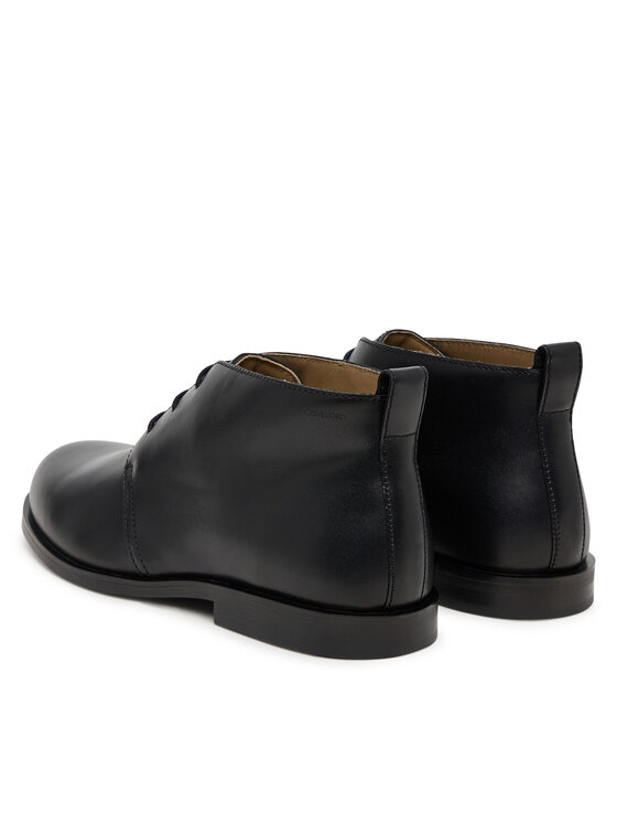 Calvin Klein Calvin Klein Šnurovacia obuv Ess Rubber Desert Boot Lth HM0HM01979 Čierna