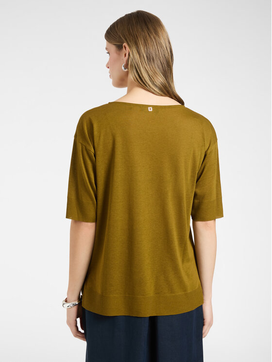 Elena Mirò Elena Mirò T-Shirt G091Z000612N025 Zielony Regular Fit