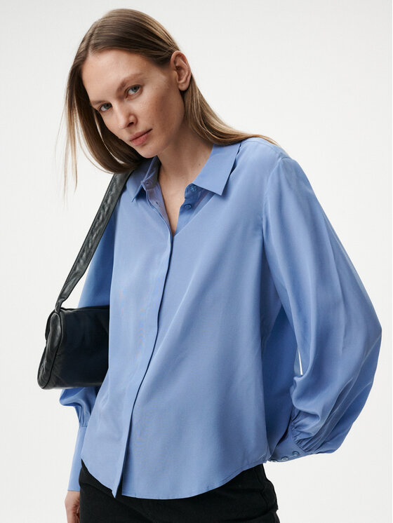 MARI PRETI MARI PRETI Bluzka ISABELLE Niebieski Oversize