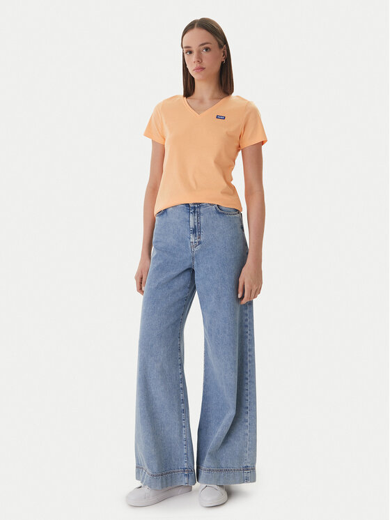 HUGO HUGO Tričko Classic 50513667 Oranžová Slim Fit