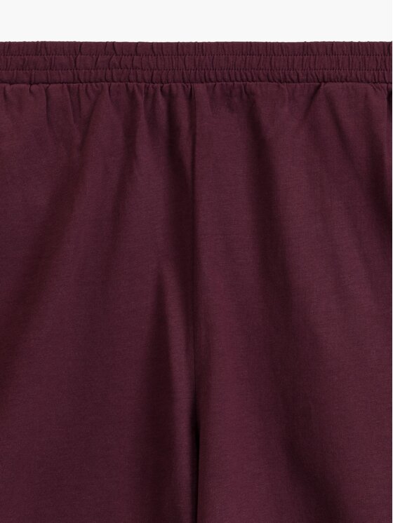 Atlantic Atlantic Piżama Embroidery Bordowy Oversize
