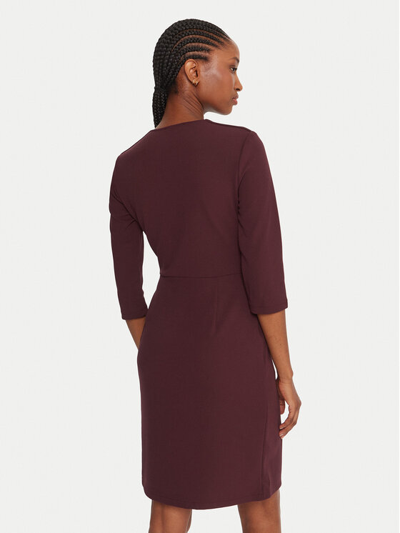 Rinascimento Rinascimento Cocktail obleka CFC0020071002 Bordo rdeča Regular Fit