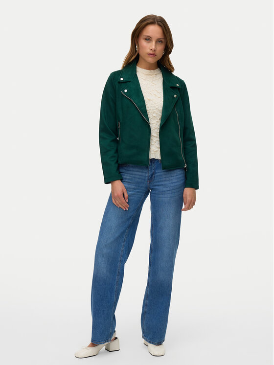Vero Moda Vero Moda Kurtka z imitacji skóry Jose 10300938 Zielony Regular Fit