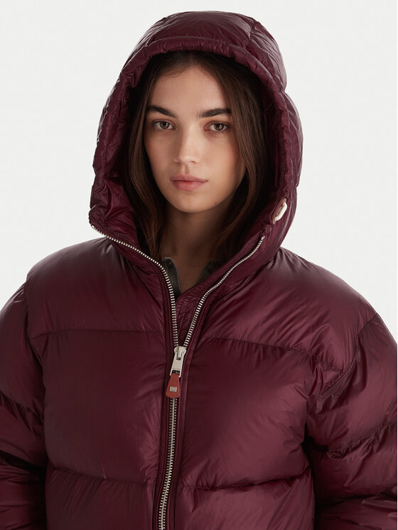 Tommy Hilfiger Tommy Hilfiger Vatovaná bunda WW0WW46541 Bordová Regular Fit