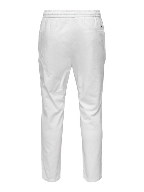 Only & Sons Only & Sons Pantaloni din material 22024966 Alb Tapered Fit