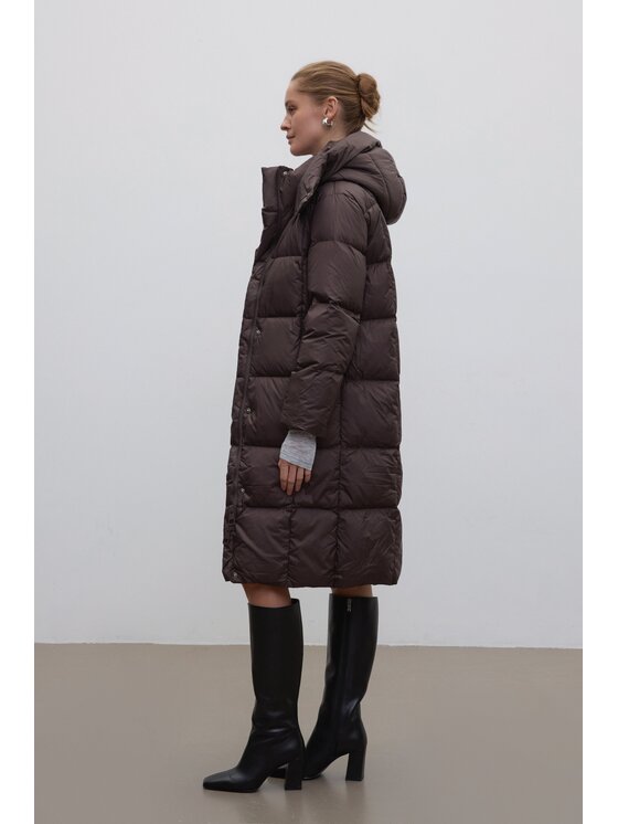 Estro Estro Μπουφάν πουπουλένιο ER00118488 Καφέ Loose Fit