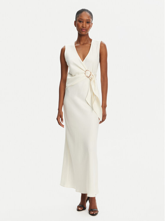 Marella Marella Abito da cocktail Titano 2513221053 Écru Regular Fit