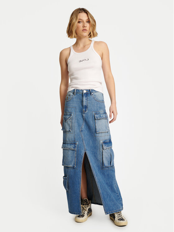 One Teaspoon One Teaspoon Spódnica jeansowa 90's 26248 Niebieski Regular Fit