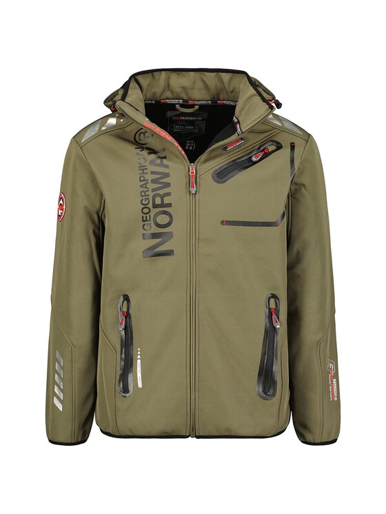 Geographical Norway Geographical Norway Kurtka softshell WY1997H/GN-Kaki / Black Zielony Regular Fit
