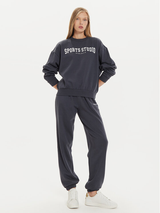 Athlecia Athlecia Majica dugih rukava Giannis W Crew Neck EA243363 Plava Regular Fit