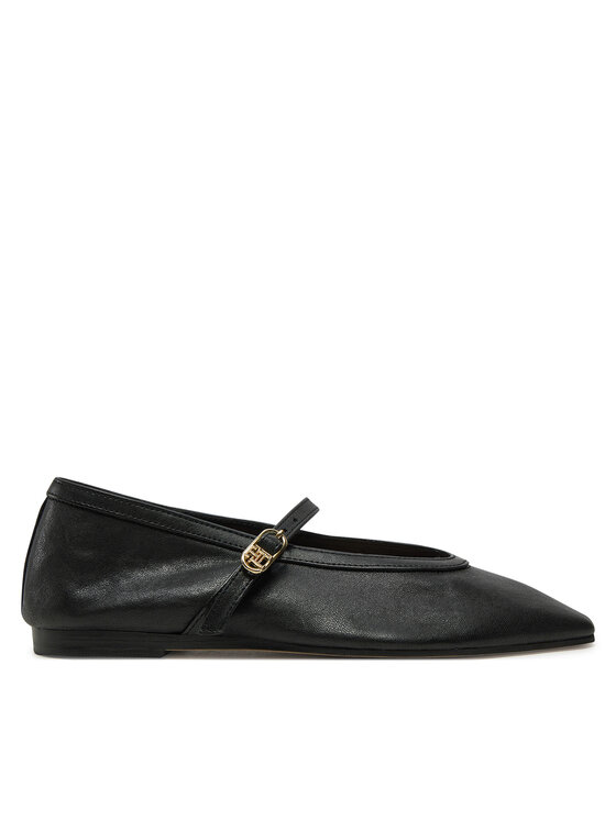 Tommy Hilfiger Tommy Hilfiger Μπαλαρίνες Ballerina Maryjane Soft Leather FW0FW08354 Μαύρο