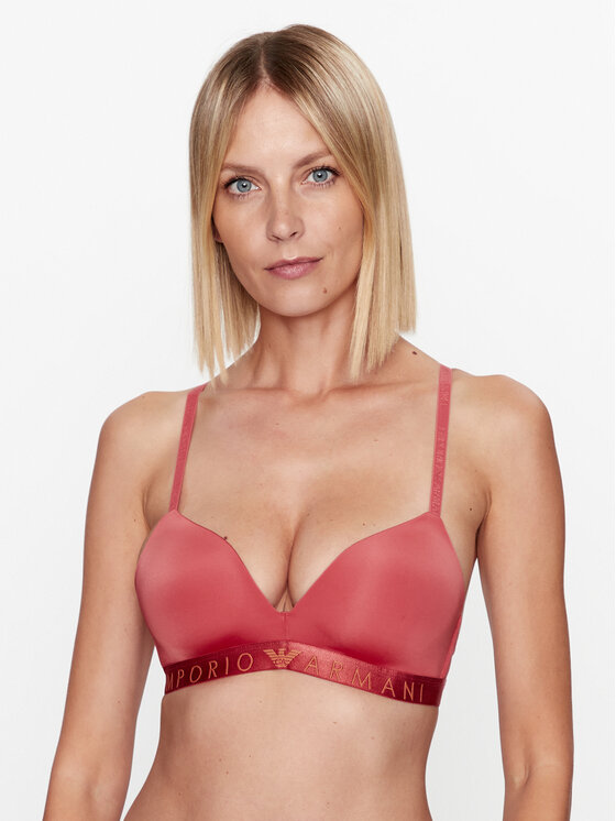 Calvin Klein Logo band plunge push up bra